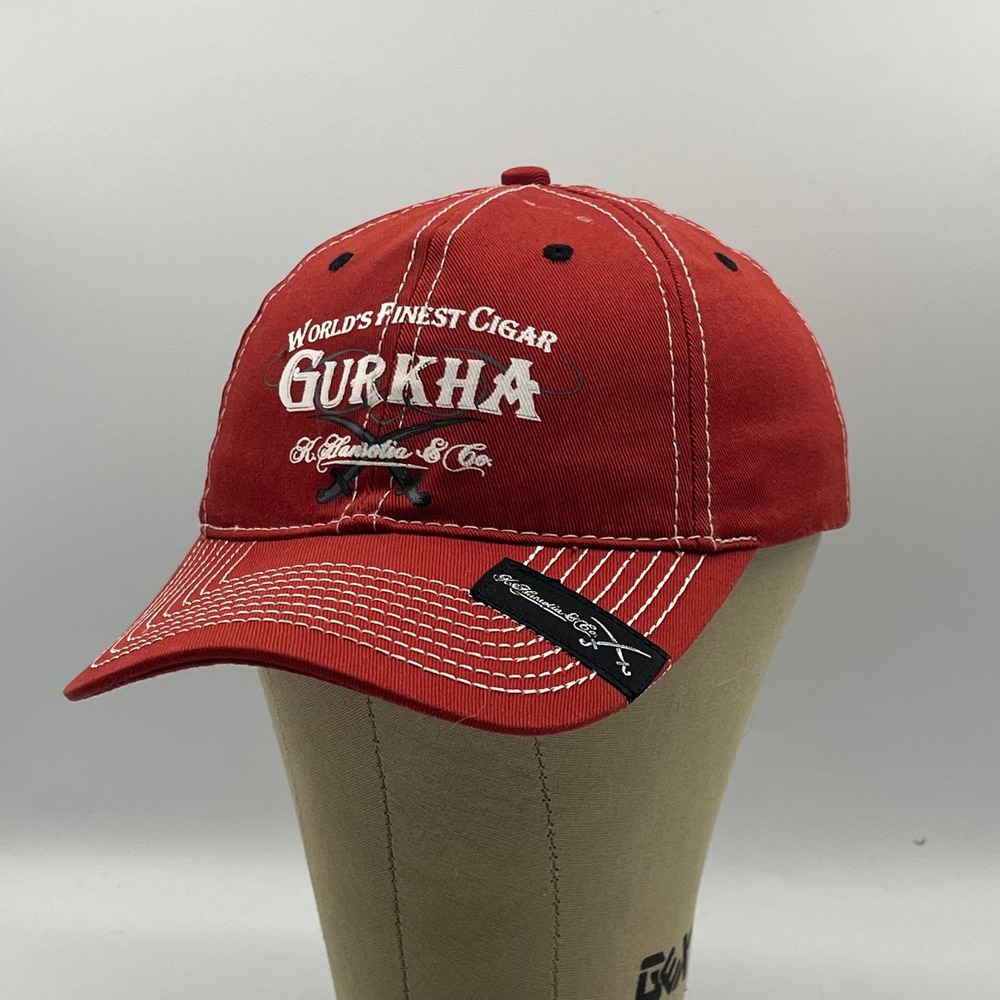 Gurkha Cigar World's Finest Cigar K Hansotia Red Adjustable Hat Cigar Warriors